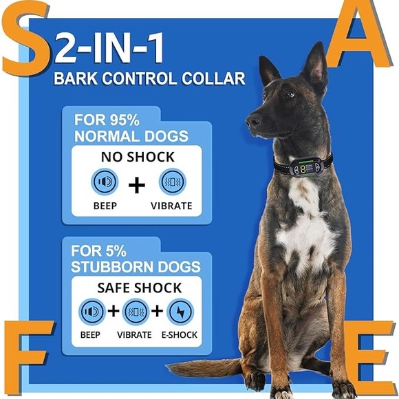 New Bark Collar for Large & Medium Small Dogs - IP67 Waterproof & Rechargeable - Picture 2 of 7